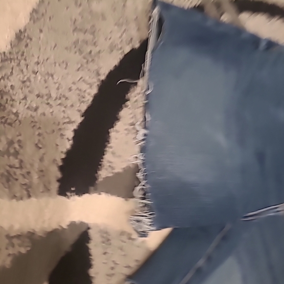 American Eagle Womens 14 Blue Denim The Dream Short Curvy Midi Distressed - Picture 4 of 12